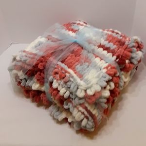 Handmade Bernat alize Loop Yarn Afghan